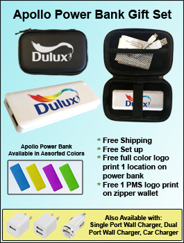 Apollo Power Bank Zipper Wallet Gift Set